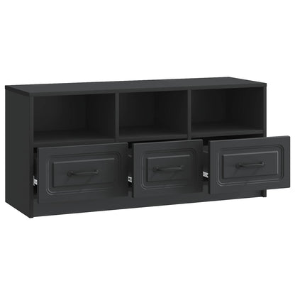 vidaXL TV Cabinet with Drawer Black 102 x 34.5 x 47 cm Engineered Wood
