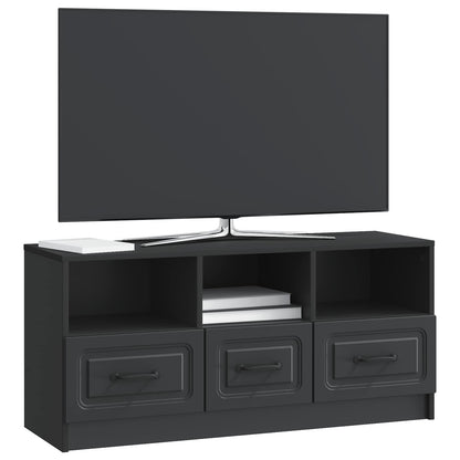vidaXL TV Cabinet with Drawer Black 102 x 34.5 x 47 cm Engineered Wood
