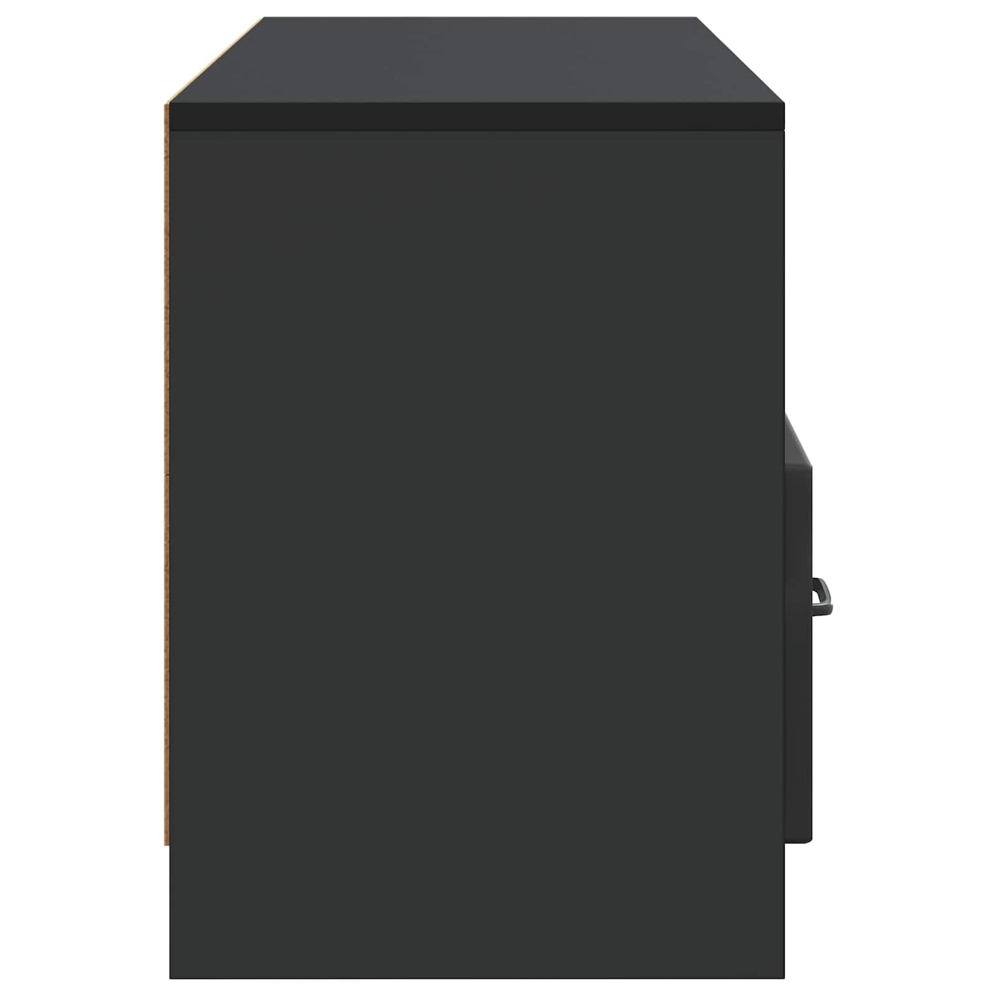 vidaXL TV Cabinet with Drawer Black 102 x 34.5 x 47 cm Engineered Wood