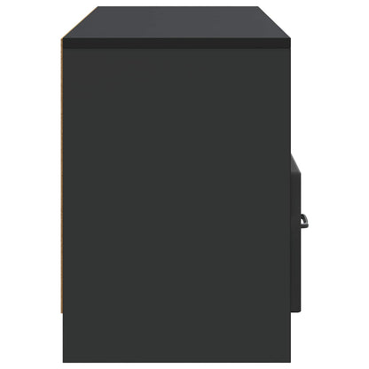 vidaXL TV Cabinet with Drawer Black 102 x 34.5 x 47 cm Engineered Wood