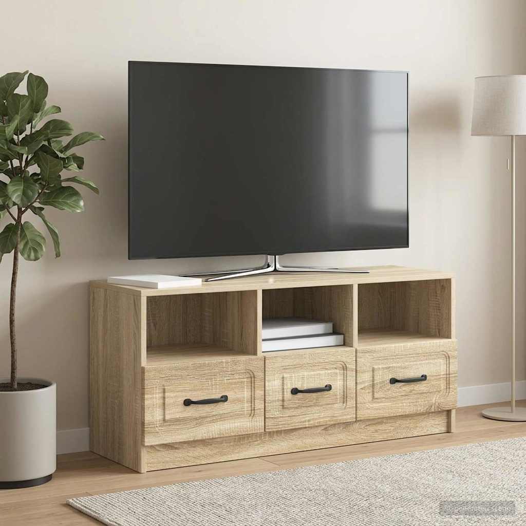 vidaXL TV Cabinet Sonoma Oak 102 x 34.5 x 47 cm Engineered Wood