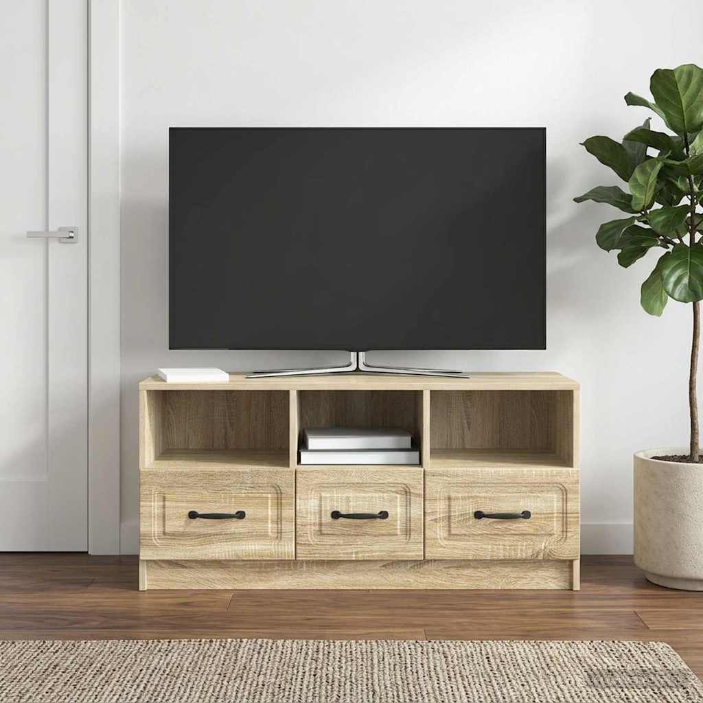 vidaXL TV Cabinet Sonoma Oak 102 x 34.5 x 47 cm Engineered Wood