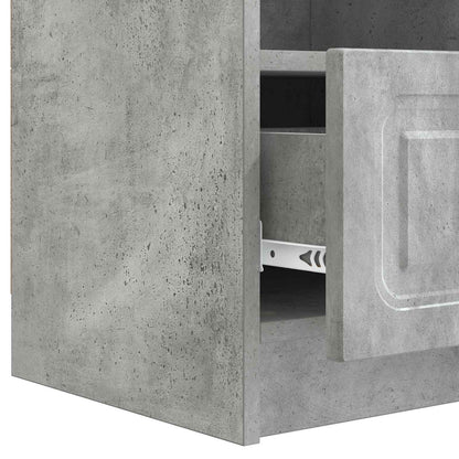 vidaXL TV Cabinet Concrete Grey 102 x 34.5 x 47 cm Engineered Wood
