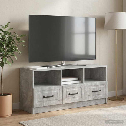 vidaXL TV Cabinet Concrete Grey 102 x 34.5 x 47 cm Engineered Wood