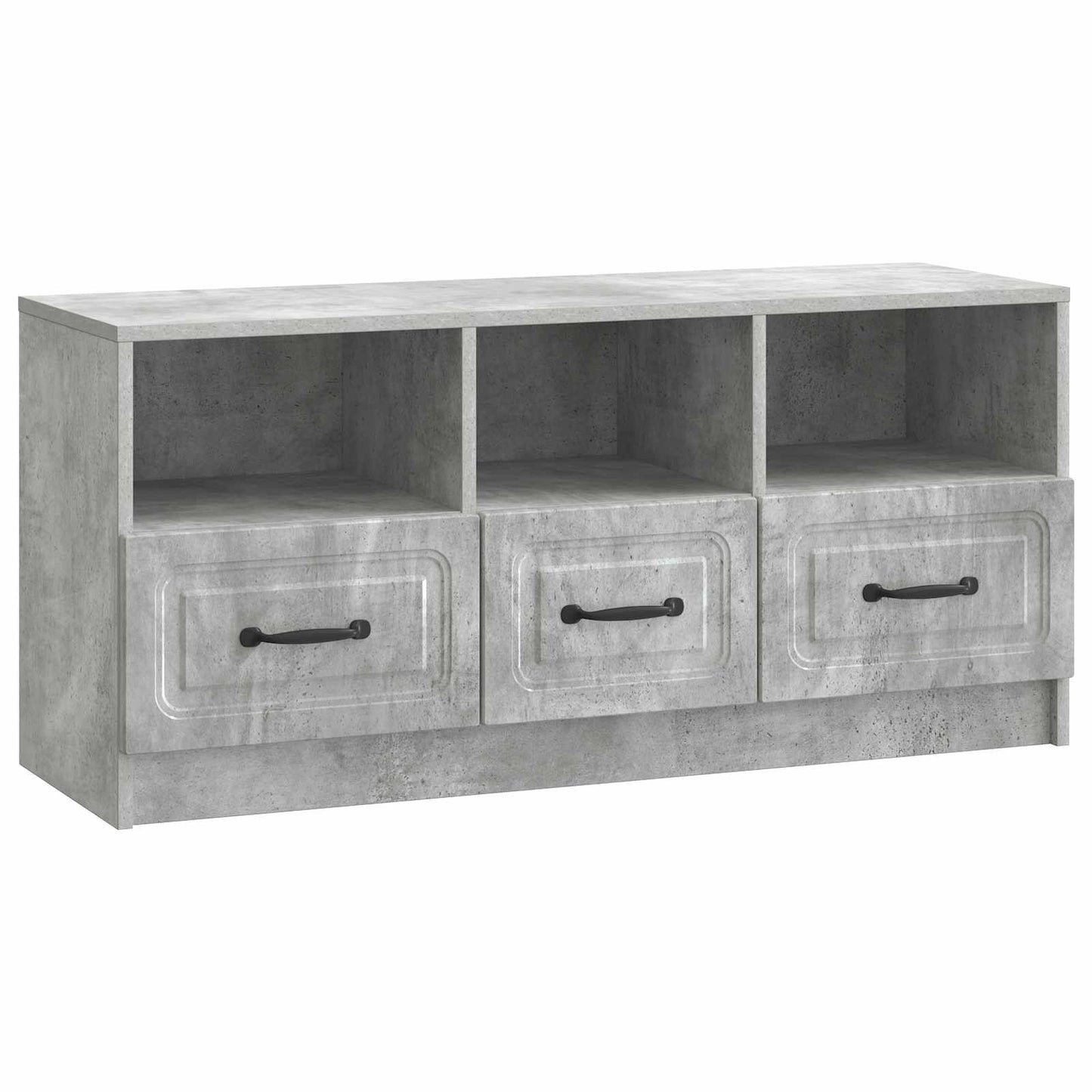 vidaXL TV Cabinet Concrete Grey 102 x 34.5 x 47 cm Engineered Wood