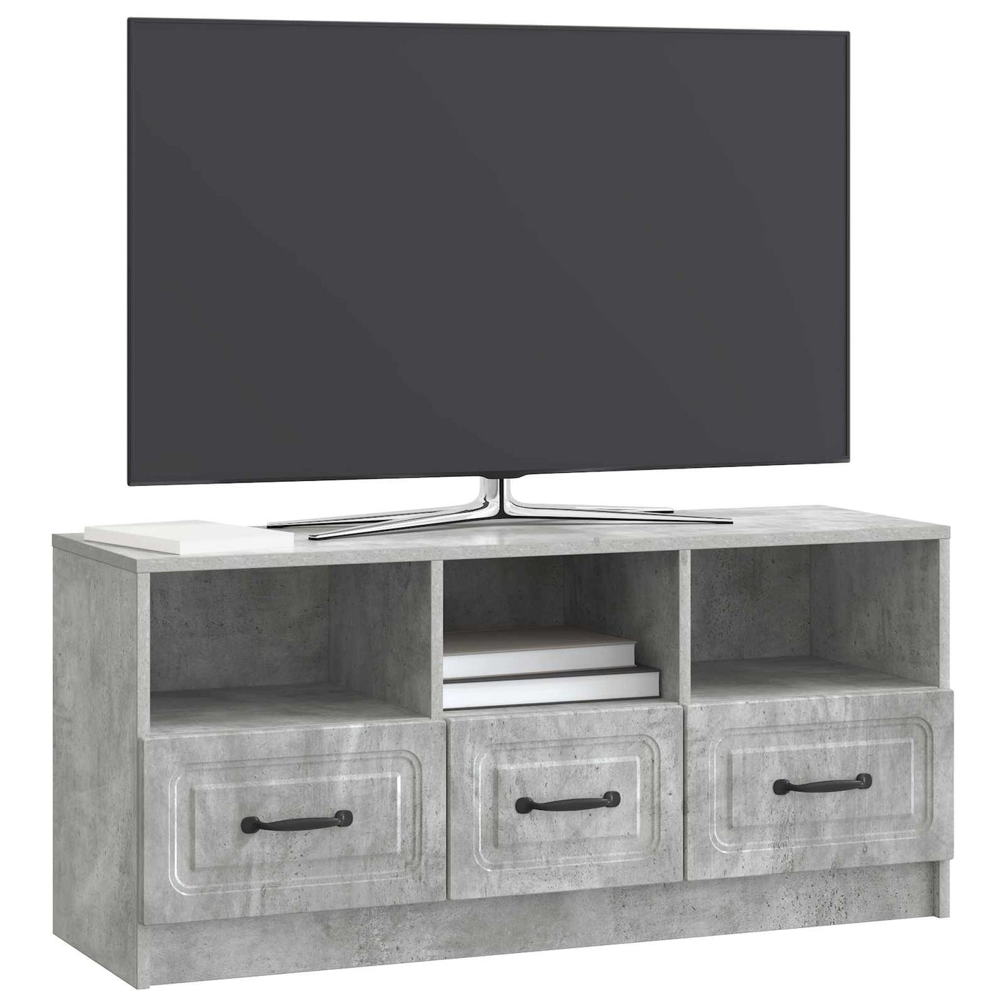 vidaXL TV Cabinet Concrete Grey 102 x 34.5 x 47 cm Engineered Wood