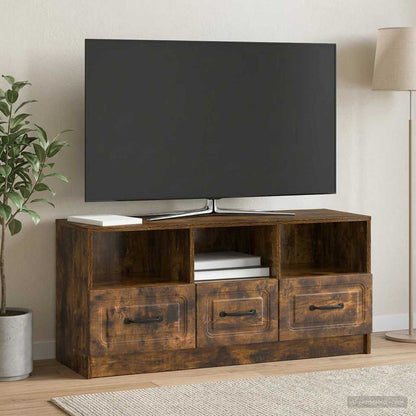 vidaXL TV Cabinet Smoked Oak 102 x 34.5 x 47 cm Engineered Wood