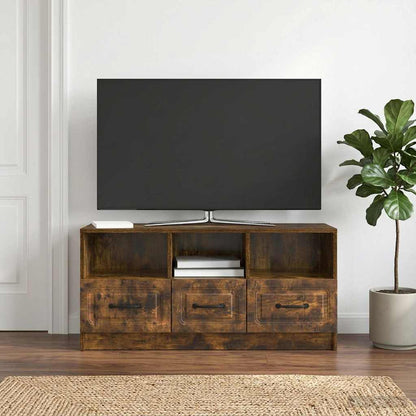 vidaXL TV Cabinet Smoked Oak 102 x 34.5 x 47 cm Engineered Wood