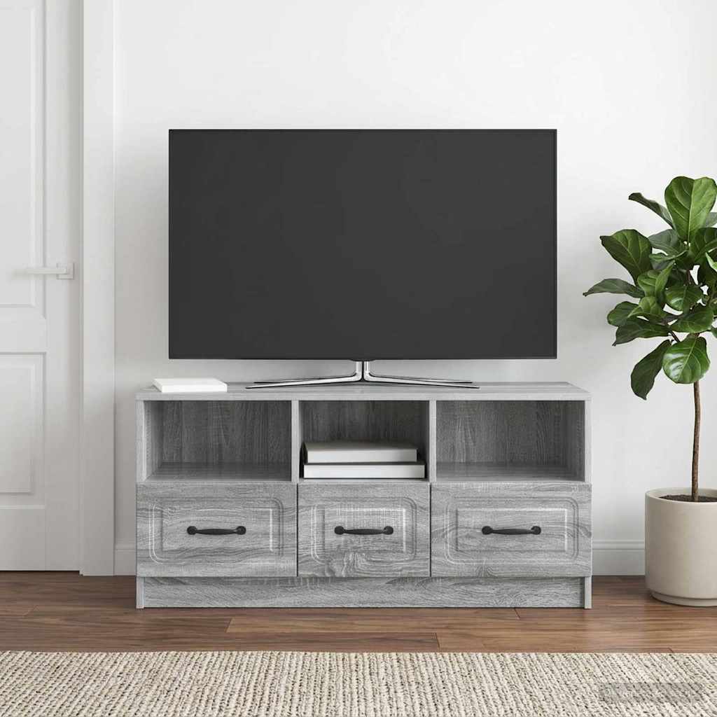 vidaXL TV Cabinet Grey Sonoma 102 x 34.5 x 47 cm Engineered Wood