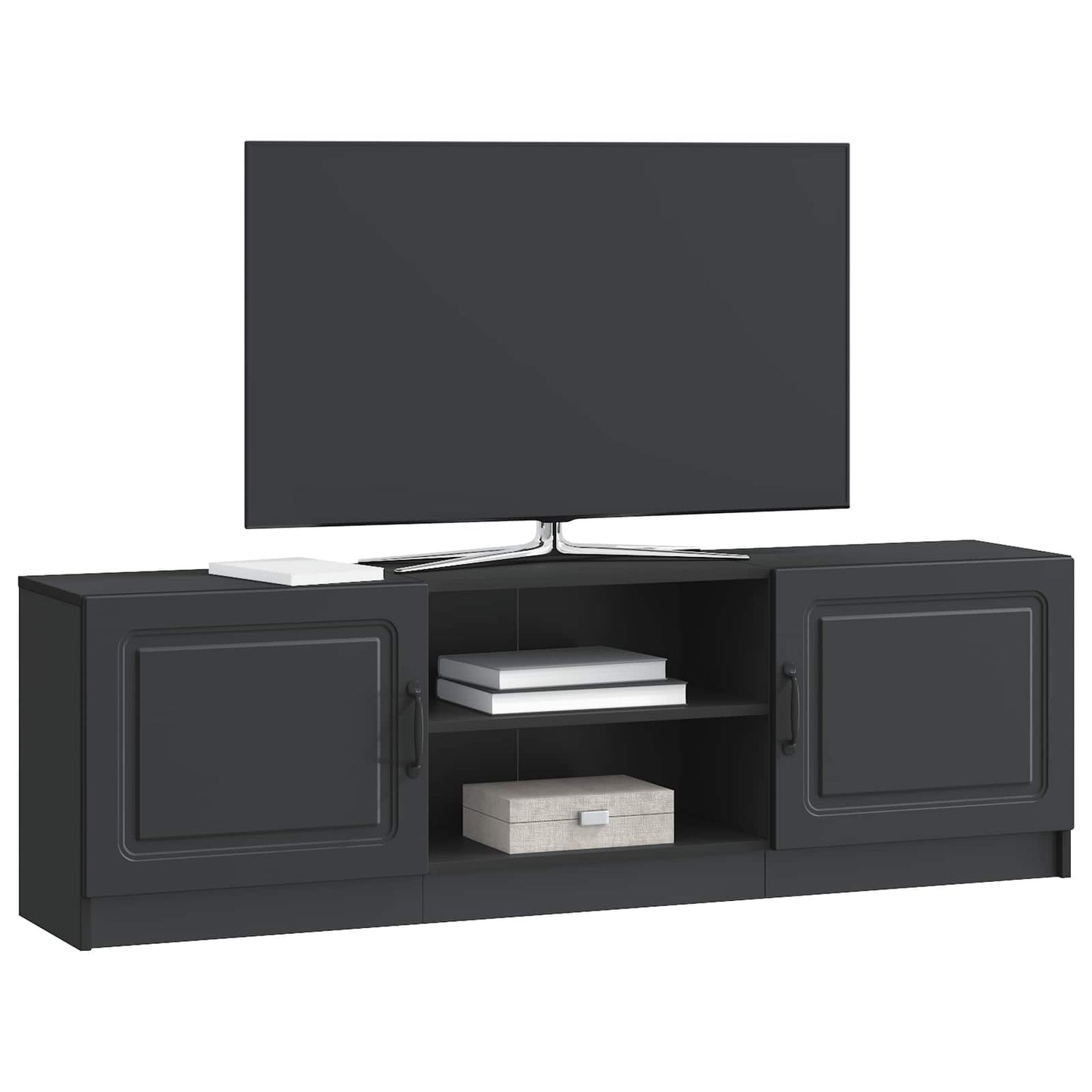 vidaXL TV Cabinet Black 150 x 31 x 47 cm Engineered Wood