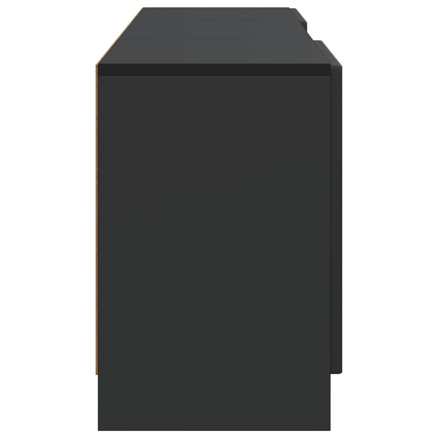 vidaXL TV Cabinet Black 150 x 31 x 47 cm Engineered Wood