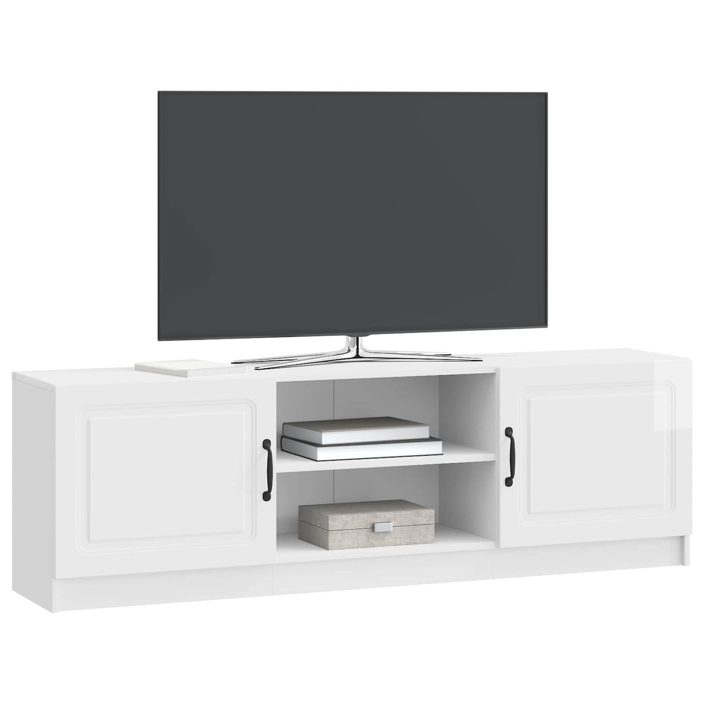 vidaXL TV Cabinet High Gloss White 150 x 31 x 47 cm Engineered Wood