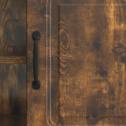 vidaXL TV Cabinet Smoked Oak 150 x 31 x 47 cm Engineered Wood