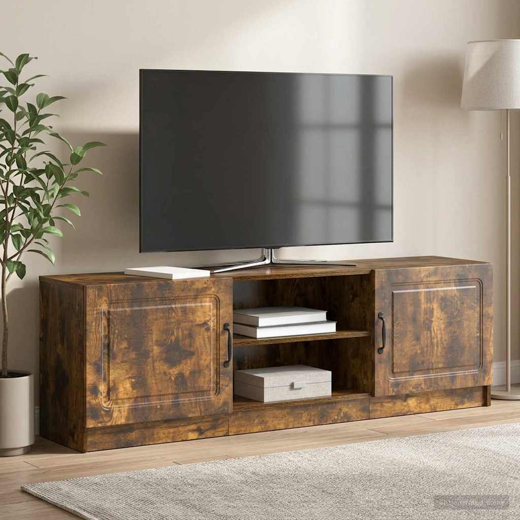 vidaXL TV Cabinet Smoked Oak 150 x 31 x 47 cm Engineered Wood