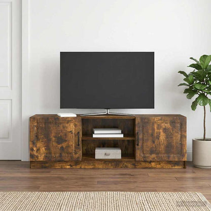vidaXL TV Cabinet Smoked Oak 150 x 31 x 47 cm Engineered Wood
