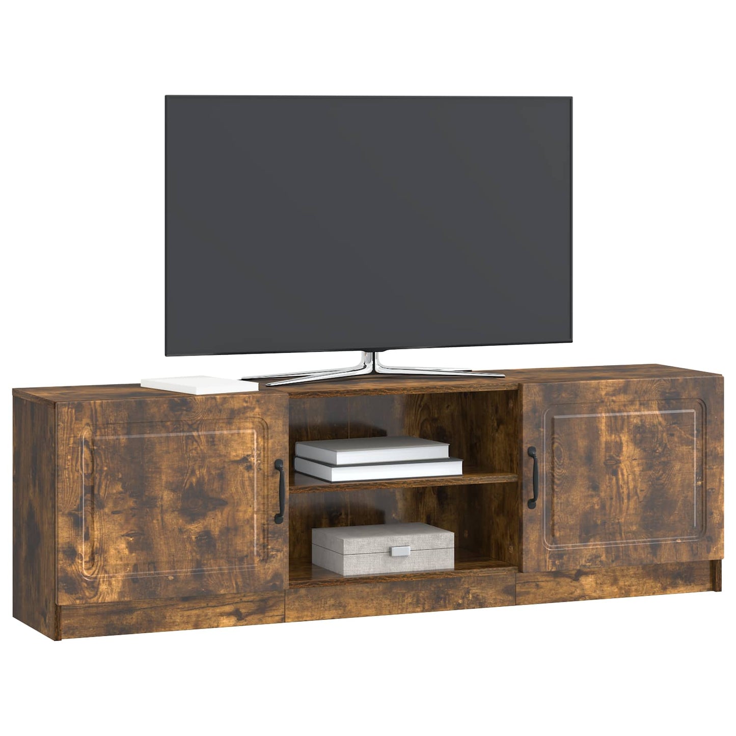 vidaXL TV Cabinet Smoked Oak 150 x 31 x 47 cm Engineered Wood
