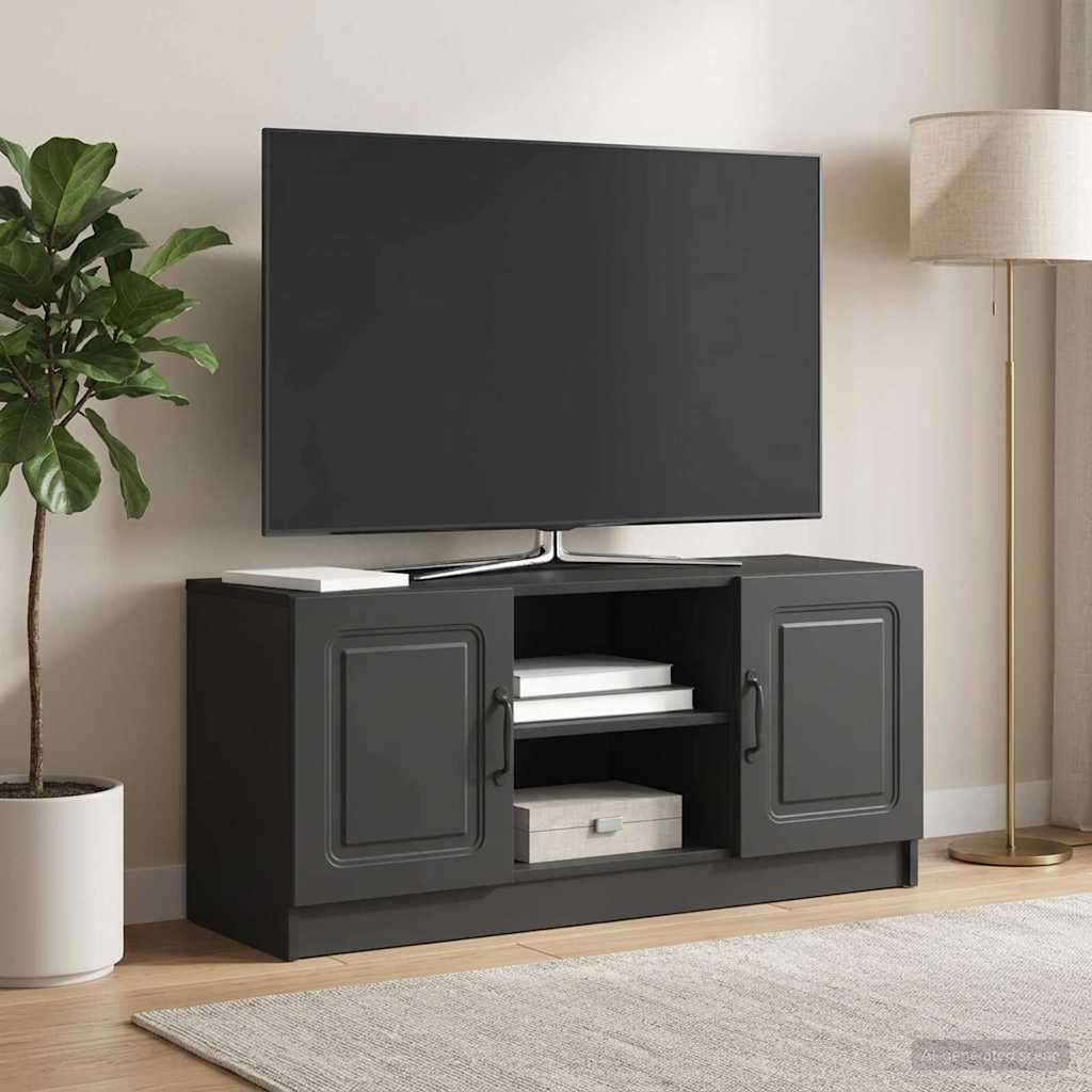 vidaXL TV Cabinet Black 102 x 34.5 x 47 cm Engineered Wood