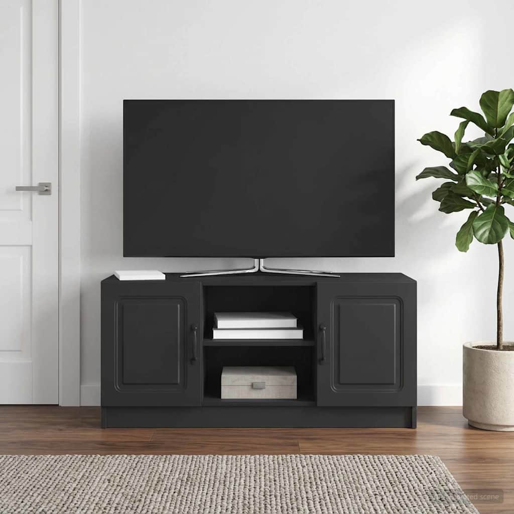 vidaXL TV Cabinet Black 102 x 34.5 x 47 cm Engineered Wood