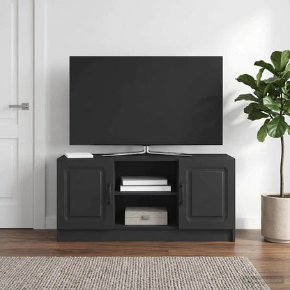 vidaXL TV Cabinet Black 102 x 34.5 x 47 cm Engineered Wood