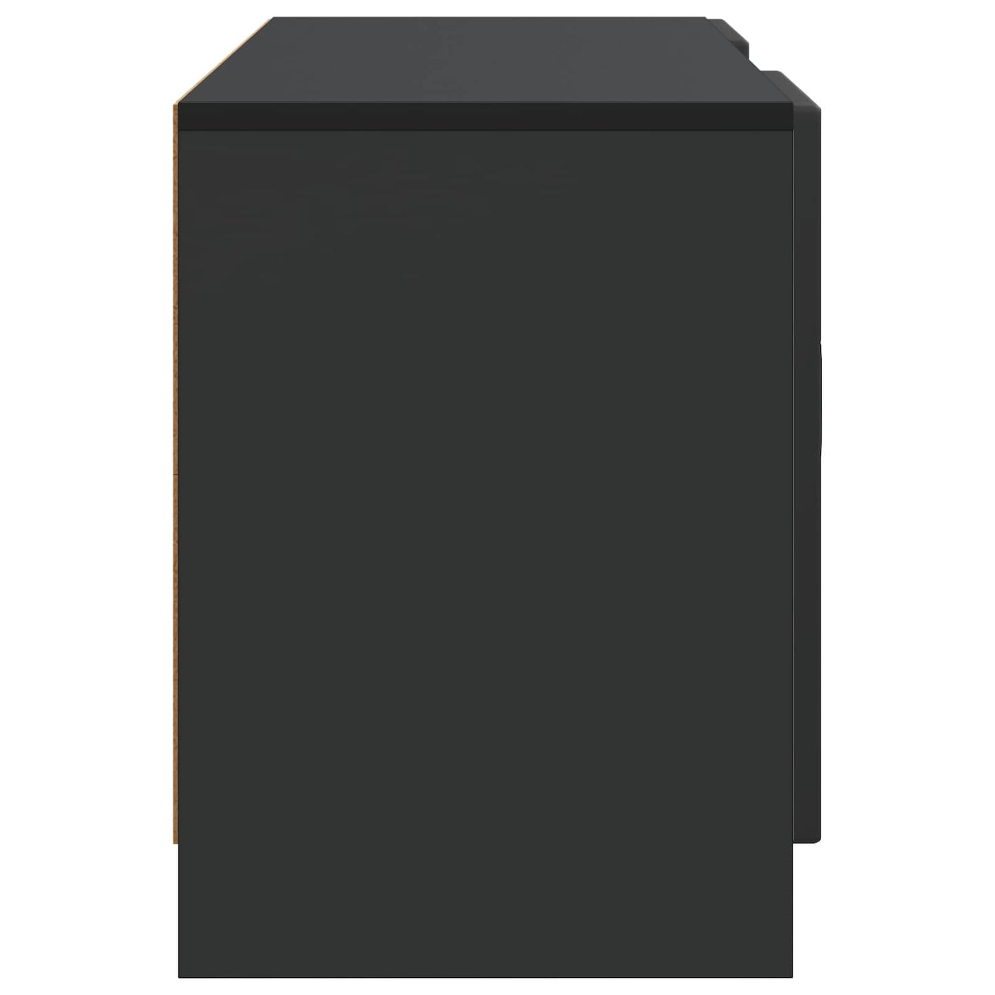 vidaXL TV Cabinet Black 102 x 34.5 x 47 cm Engineered Wood