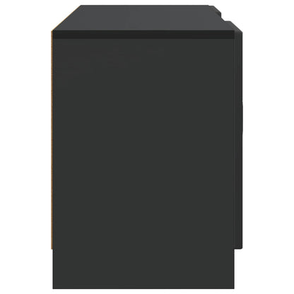 vidaXL TV Cabinet Black 102 x 34.5 x 47 cm Engineered Wood