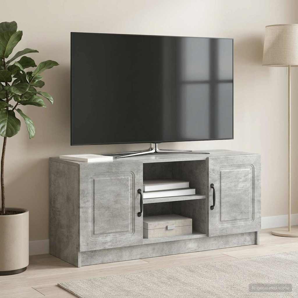 vidaXL TV Cabinet Concrete Grey 102 x 34.5 x 47 cm Engineered Wood