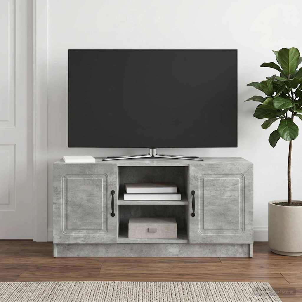 vidaXL TV Cabinet Concrete Grey 102 x 34.5 x 47 cm Engineered Wood