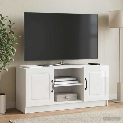 vidaXL TV Cabinet High Gloss White 102 x 34.5 x 47 cm Engineered Wood