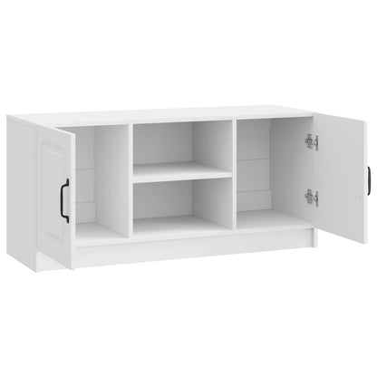 vidaXL TV Cabinet High Gloss White 102 x 34.5 x 47 cm Engineered Wood