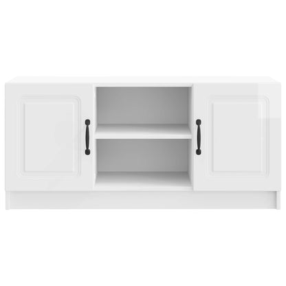 vidaXL TV Cabinet High Gloss White 102 x 34.5 x 47 cm Engineered Wood