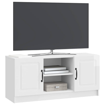vidaXL TV Cabinet High Gloss White 102 x 34.5 x 47 cm Engineered Wood