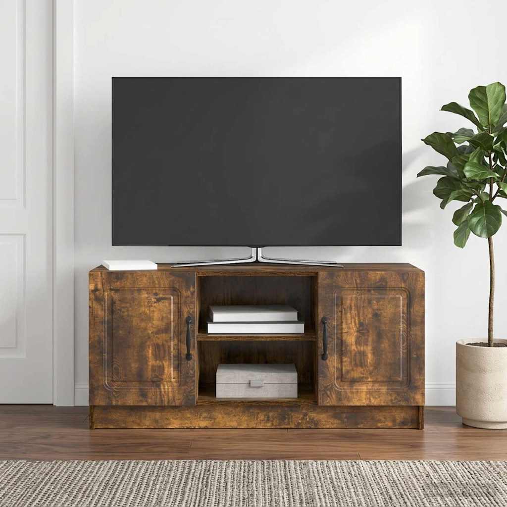 vidaXL TV Cabinet Smoked Oak 102 x 34.5 x 47 cm Engineered Wood