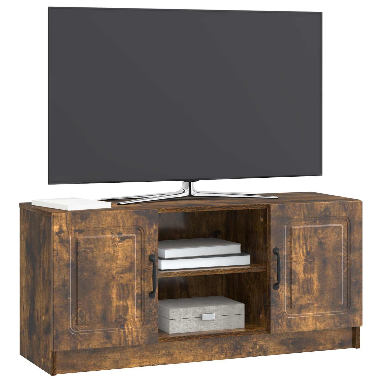vidaXL TV Cabinet Smoked Oak 102 x 34.5 x 47 cm Engineered Wood