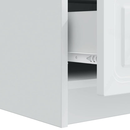 vidaXL TV Cabinet with Drawer White 147 x 34.5 x 27 cm Engineered Wood