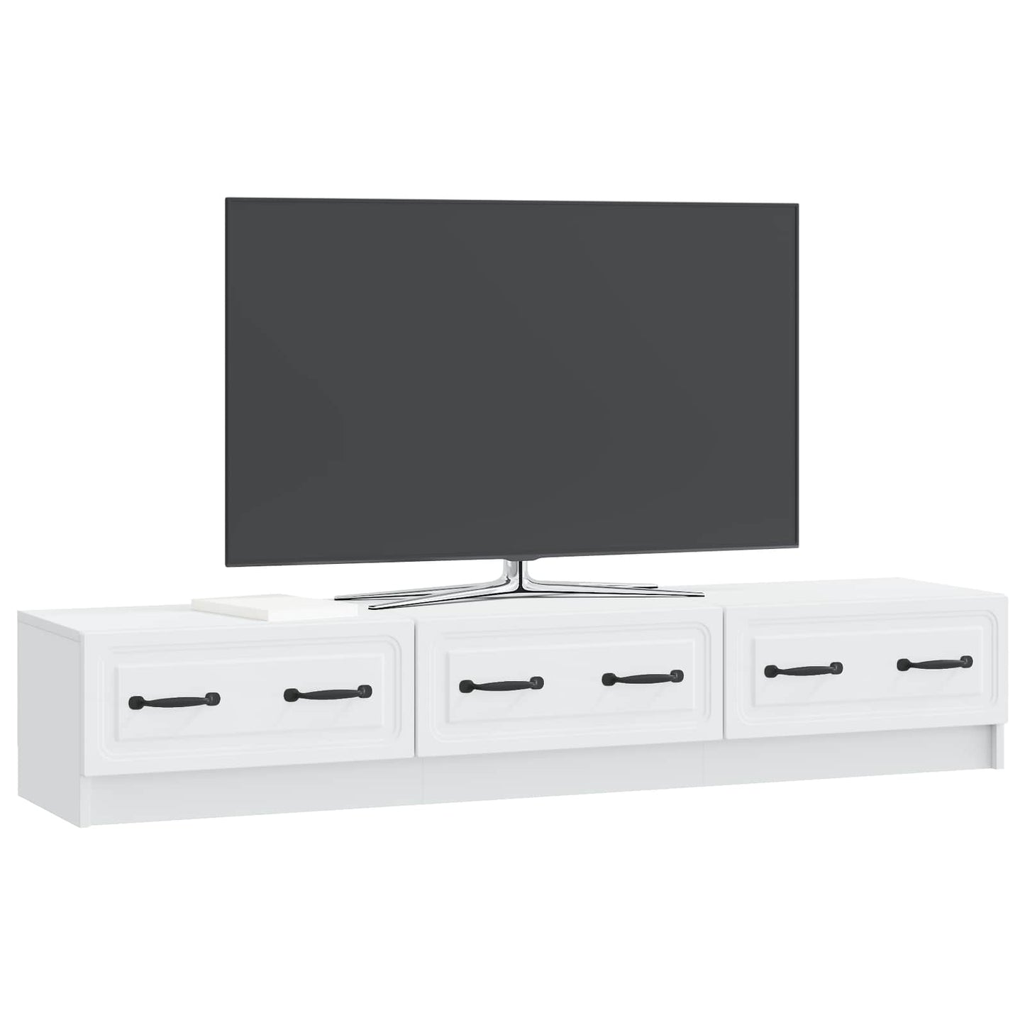 vidaXL TV Cabinet with Drawer White 147 x 34.5 x 27 cm Engineered Wood
