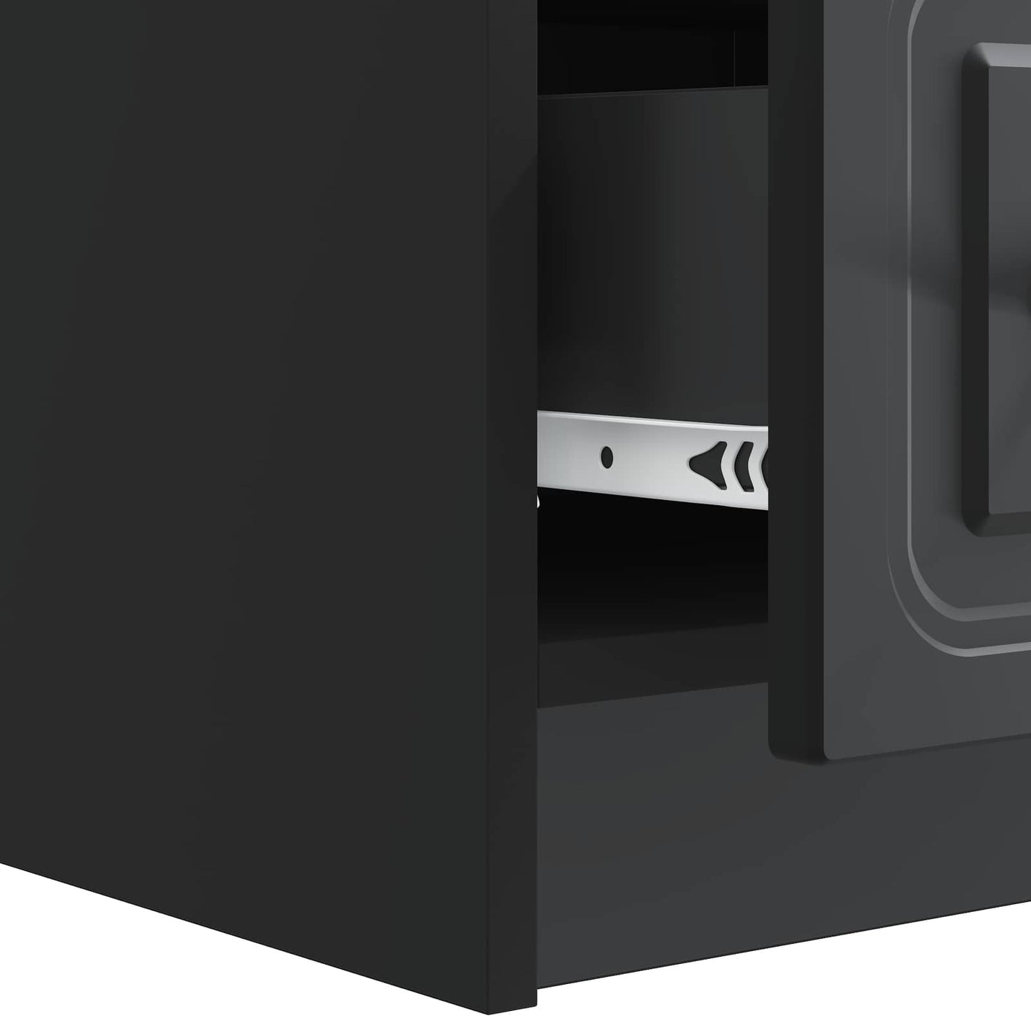 vidaXL TV Cabinet with Drawer Black 147 x 34.5 x 27 cm Engineered Wood