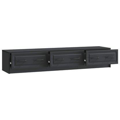 vidaXL TV Cabinet with Drawer Black 147 x 34.5 x 27 cm Engineered Wood
