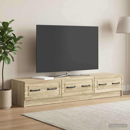 vidaXL TV Cabinet Sonoma Oak 147 x 34.5 x 27 cm Engineered Wood