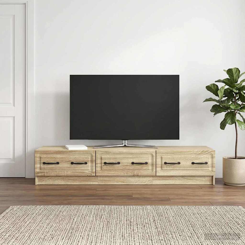 vidaXL TV Cabinet Sonoma Oak 147 x 34.5 x 27 cm Engineered Wood