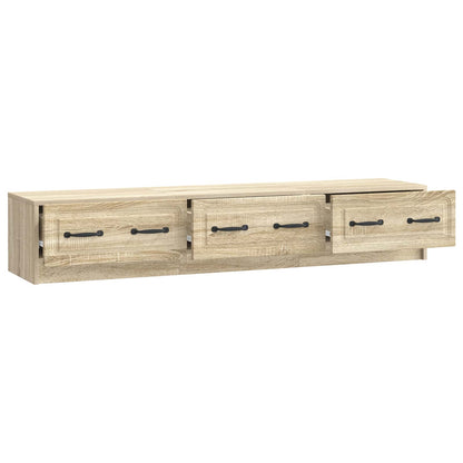 vidaXL TV Cabinet Sonoma Oak 147 x 34.5 x 27 cm Engineered Wood