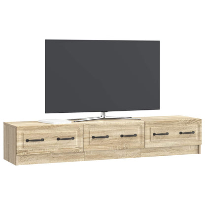 vidaXL TV Cabinet Sonoma Oak 147 x 34.5 x 27 cm Engineered Wood