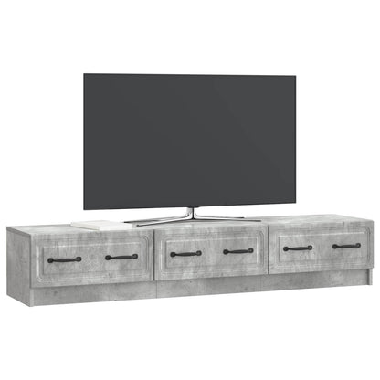 vidaXL TV Cabinet Concrete Grey 147 x 34.5 x 27 cm Engineered Wood