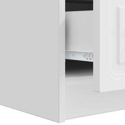 vidaXL TV Cabinet High Gloss White 147 x 34.5 x 27 cm Engineered Wood