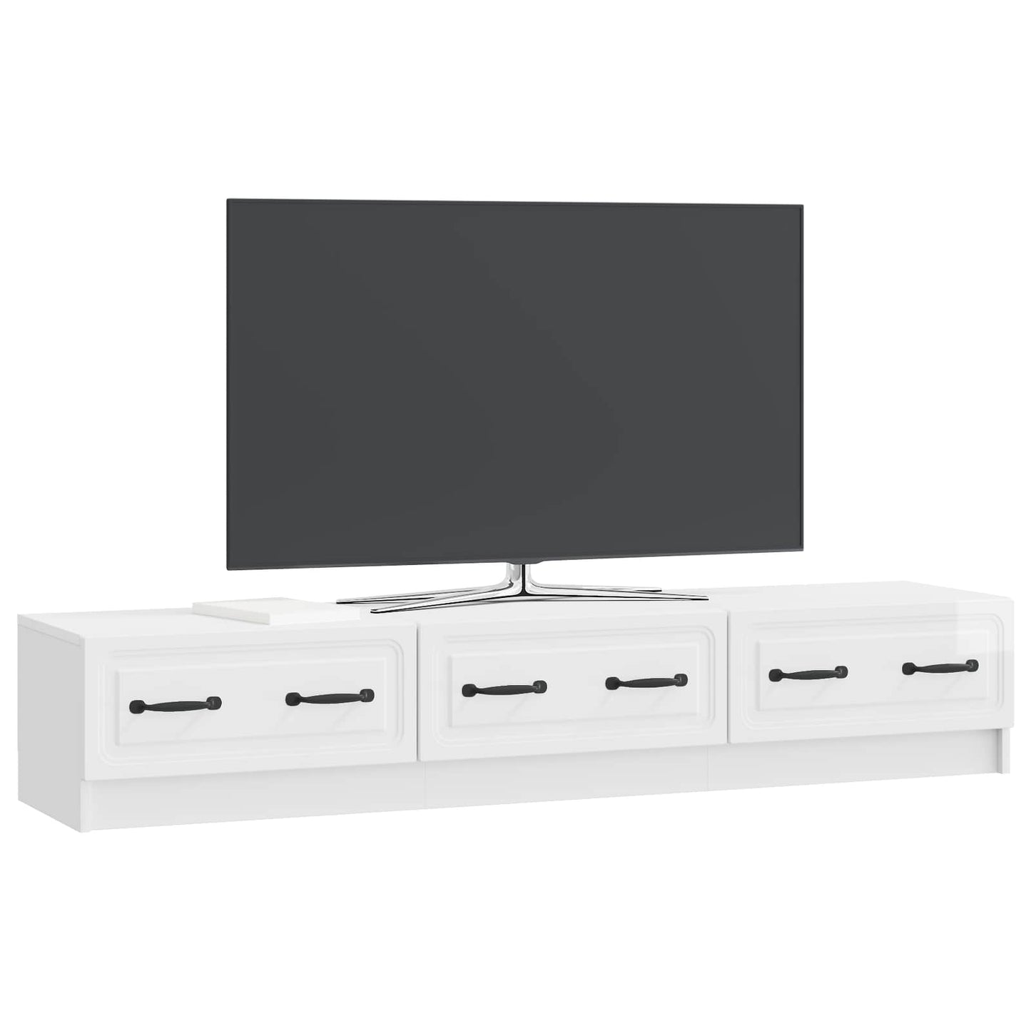 vidaXL TV Cabinet High Gloss White 147 x 34.5 x 27 cm Engineered Wood