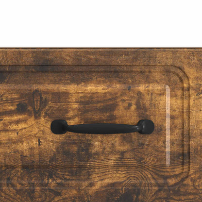 vidaXL TV Cabinet Smoked Oak 147 x 34.5 x 27 cm Engineered Wood