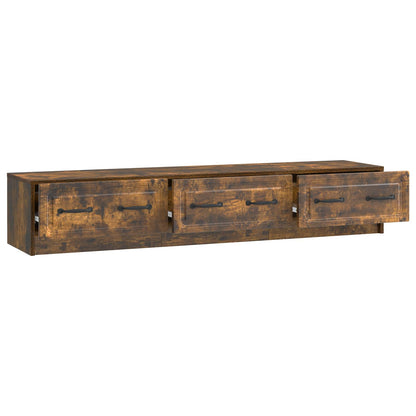 vidaXL TV Cabinet Smoked Oak 147 x 34.5 x 27 cm Engineered Wood
