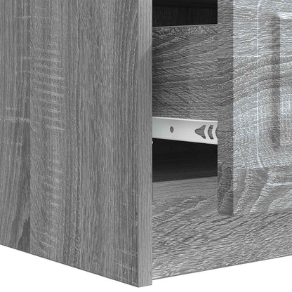 vidaXL TV Cabinet Grey Sonoma 147 x 34.5 x 27 cm Engineered Wood