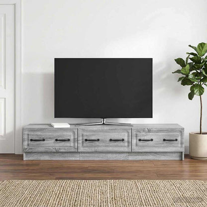 vidaXL TV Cabinet Grey Sonoma 147 x 34.5 x 27 cm Engineered Wood