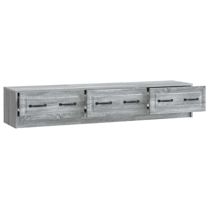 vidaXL TV Cabinet Grey Sonoma 147 x 34.5 x 27 cm Engineered Wood