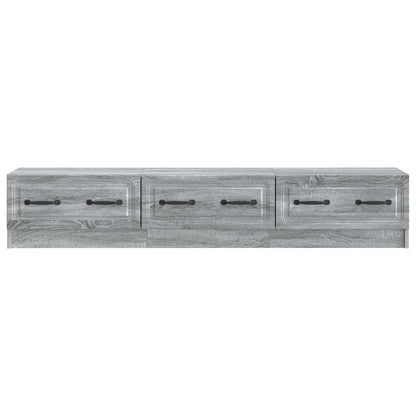 vidaXL TV Cabinet Grey Sonoma 147 x 34.5 x 27 cm Engineered Wood